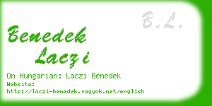 benedek laczi business card